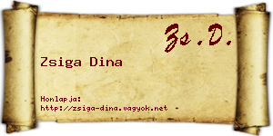 Zsiga Dina névjegykártya